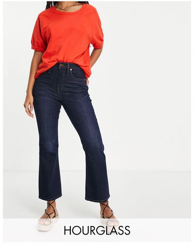Madewell Hourglass – jeans mit schlag und kurzem schnitt - Blau