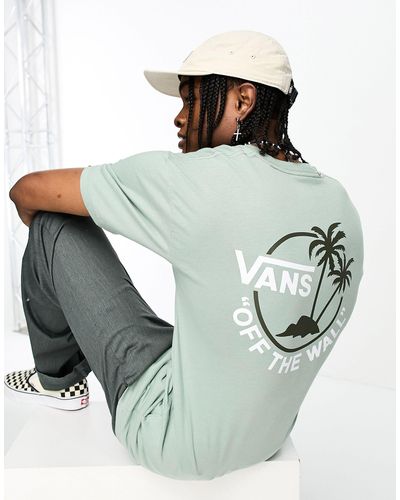 Vans T-shirt avec petit imprimé à double palmier au dos - Multicolore