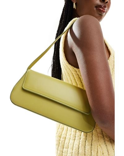 Mango Classic Shoulder Bag - Yellow