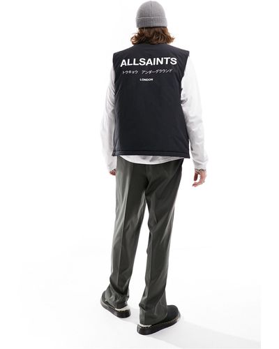 AllSaints Underground Reversible Vest - Black