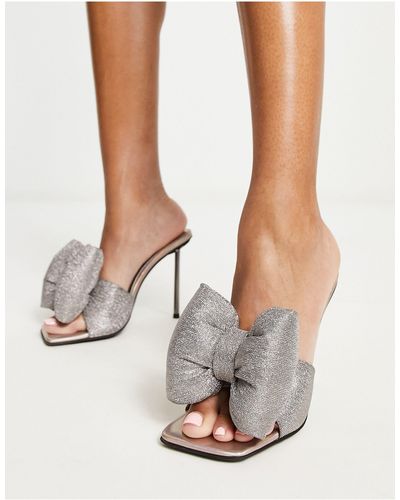 Jeffrey Campbell Bow Down Heeled Mules - White