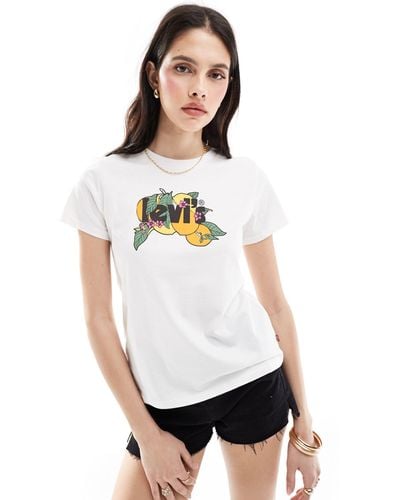 Levi's Perfect T-shirt With Fruit Logo - White