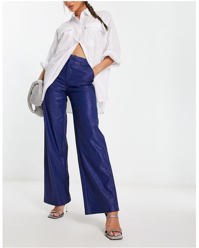 NA-KD X mimi ar - pantalon oversize d'ensemble coupe ajustée - foncé - Bleu
