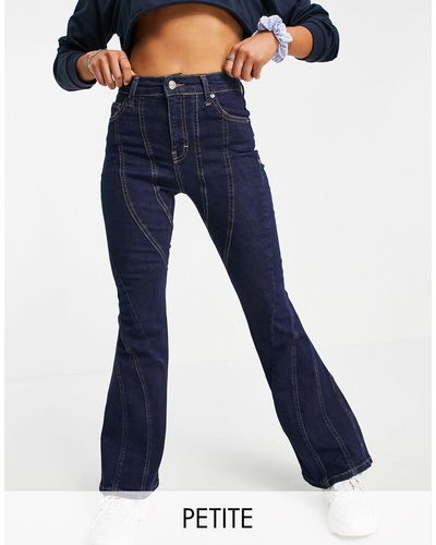 Topshop Unique Jamie - Flare Curve Jeans - Blauw