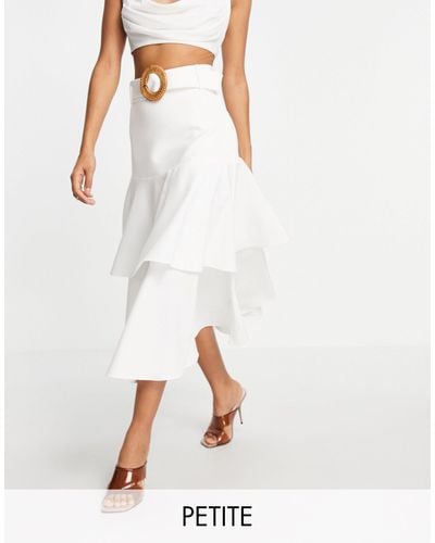 Forever New Tiered Midaxi Skirt Co-ord - White