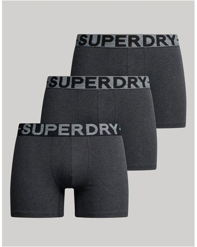 Superdry Cotton Boxer Triple Pack - Black