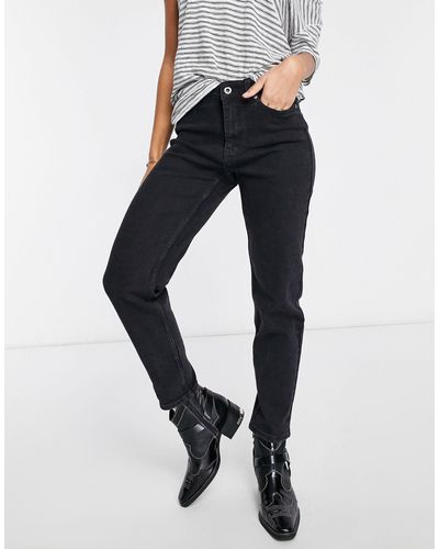 ONLY – erica – schmale jeans mit geradem beinschnitt - Schwarz