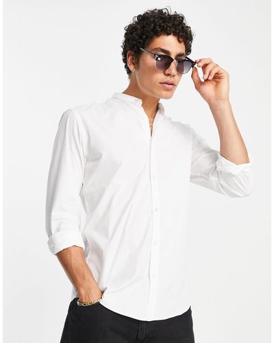 French Connection Grandad Collar Shirt - White