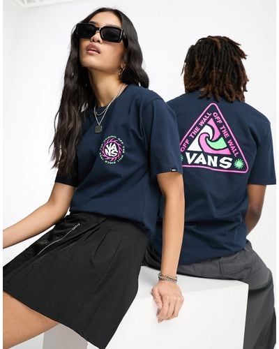Vans Unisex Summer Camp Back Print T-shirt - Blue