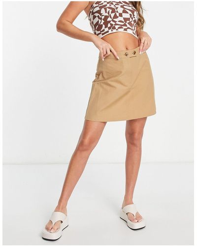 Object Utility A-line Skirt Co-ord - Brown
