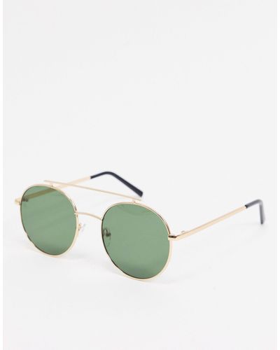 A.J. Morgan Round Sunglasses - Green