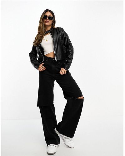 ASOS Chaqueta biker negra estilo motocross - Negro