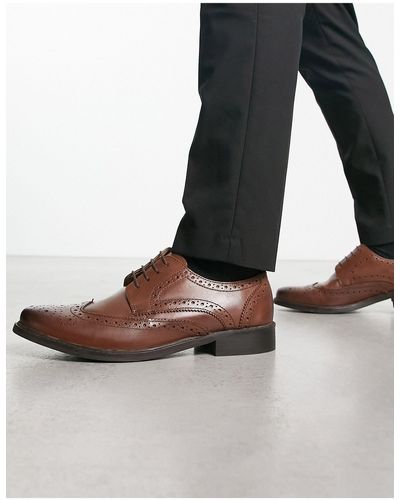 Schuh Rowland - chaussures richelieu en cuir - marron - Noir