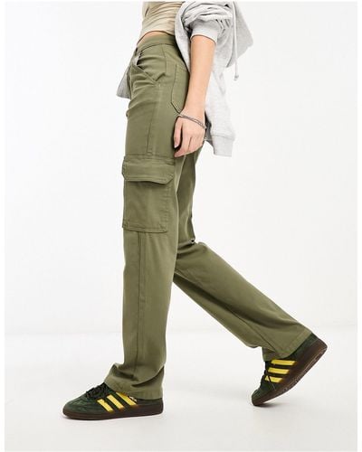 ASOS Pantaloni cargo slim con tasche color kaki - Verde