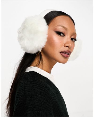French Connection Faux Fur Ear Muffs - Black