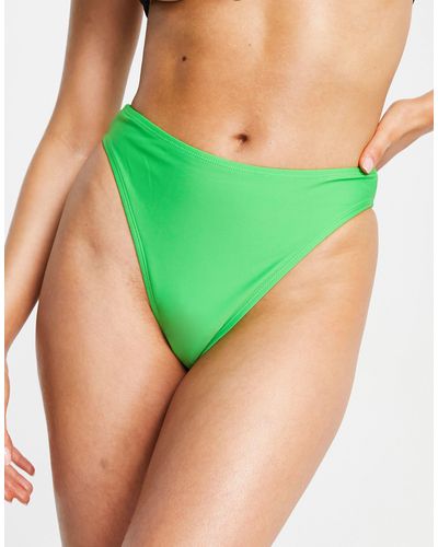 Brave Soul High Waisted Bikini Bottoms - Green
