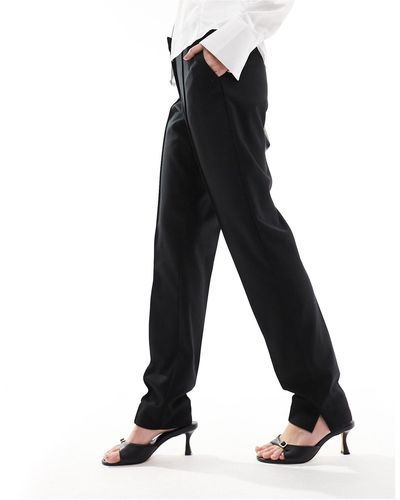 Y.A.S High Waisted Tapered Trousers - Black