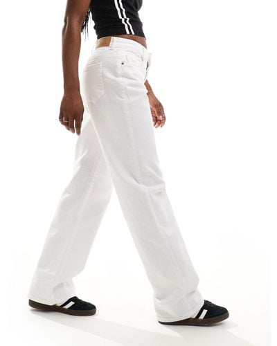 Noisy May Yolanda Wide Fit Jeans - White