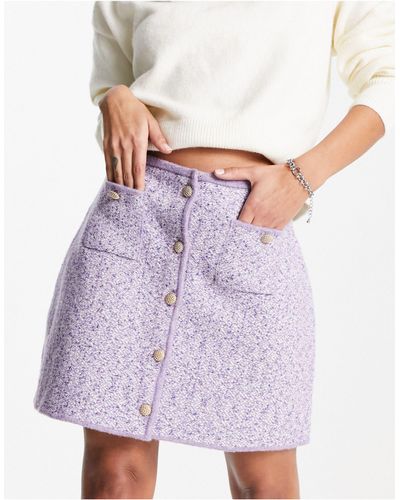 & Other Stories Co-ord Wool Mini Skirt With Gold Buttons - White