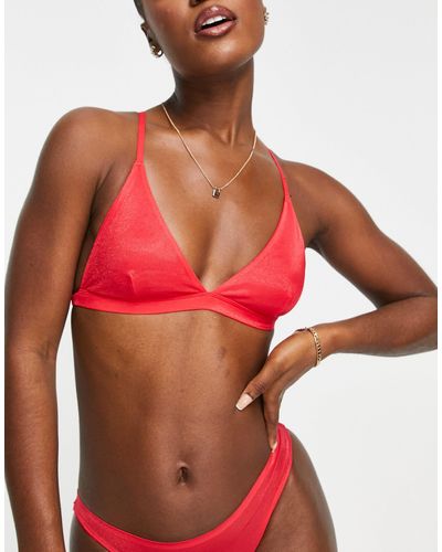 Cotton On Cotton On Co-ord Invisible Triangle Bra - Red