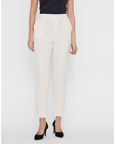 Vero Moda Pantalones color crema - Blanco