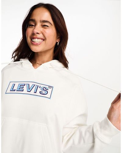 Levi's Authentic Hoodie With Boxtab Logo - White