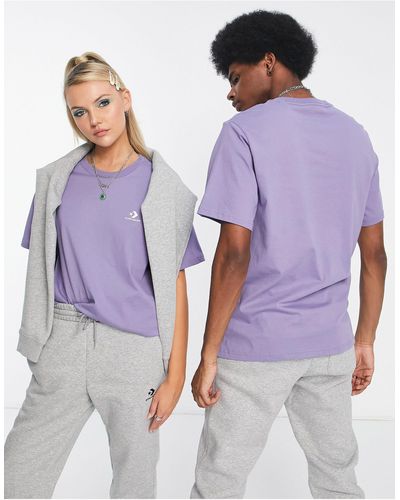 Converse Unisex Star Chevron T-shirt - Purple