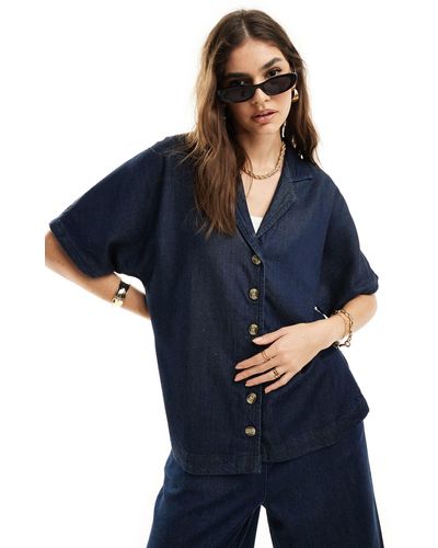 Nobody's Child Roxy Denim Resort Boxy Shirt Co-ord - Blue