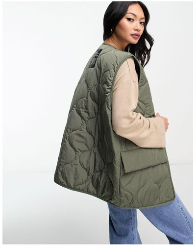 Dr. Denim Otila Quilted Gilet - Green