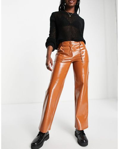 Miss Selfridge Pantalones marrones - Naranja