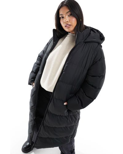 Yours 2 In 1 Padded Puffer Jacket In - Black