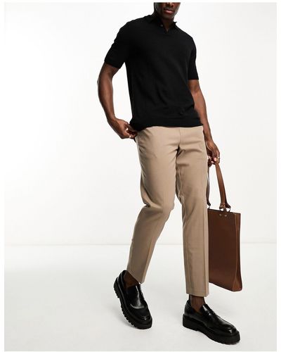 New Look Pantaloni eleganti color cammello - Nero