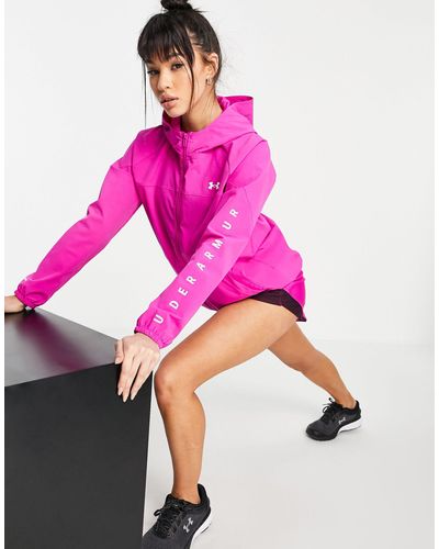 Under Armour Training Woven Hooded Jacket - Pink