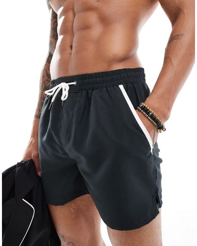 Another Influence Swim Short Co Ord With Piping - Black