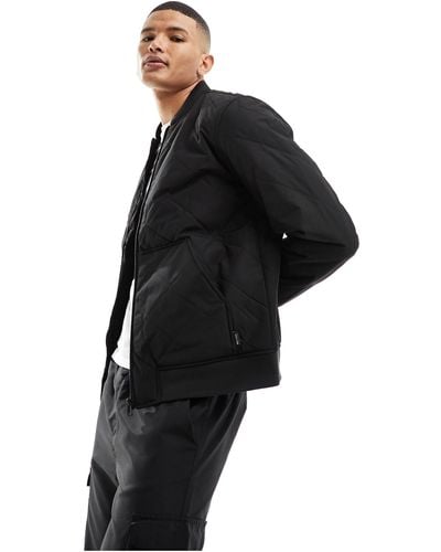 Only & Sons Quilted Bomber Jacket - Black