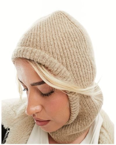 & Other Stories Super Soft Knitted Hood - Natural