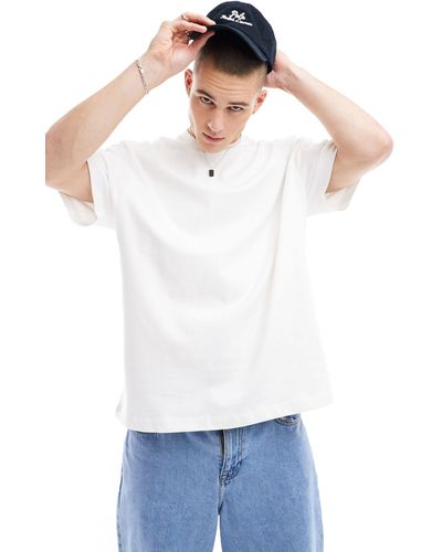 River Island Studio - t-shirt écru oversize - Bianco
