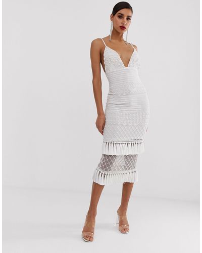 Missguided Peace And Love Maxi Dress - White