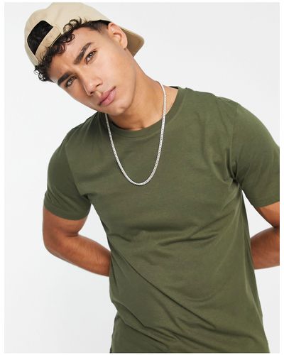 Jack & Jones Essentials – t-shirt mit baumwolle und rundhalsausschnitt - Grün