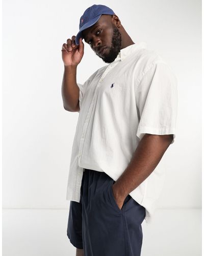 Polo Ralph Lauren Big & tall - camicia a maniche corte bianca - Bianco
