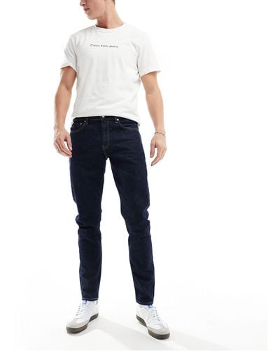 Calvin Klein – schmal zulaufende, enge jeans - Blau