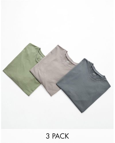 ASOS 3 Pack Oversized T-shirts - Grey