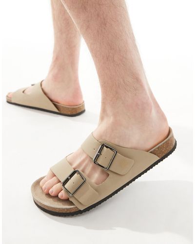 ASOS Two Strap Sandals - Natural