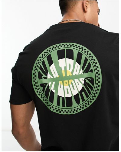 Ben Sherman T-shirt Met Korte Mouwen En 'all Aboard'-print Op - Groen