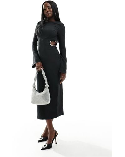 Pretty Lavish Cut-out Embellished Midaxi Dress - Black