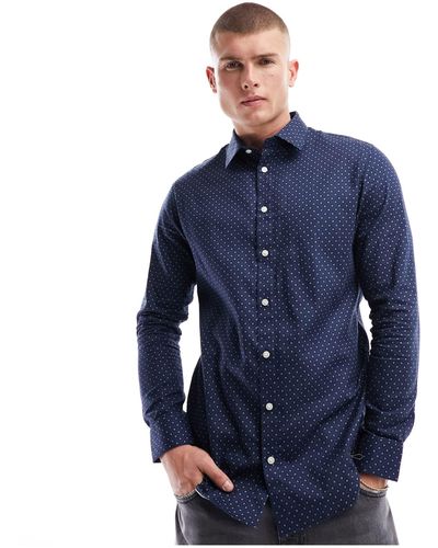 SELECTED Long Sleeve Shirt - Blue