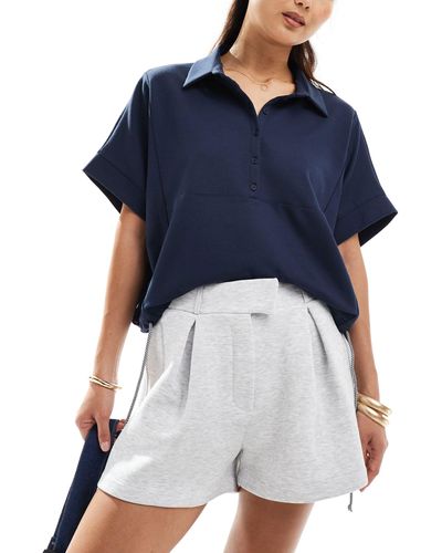 ASOS – elegante, kurze jersey-shorts - Blau