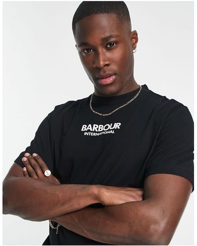 Barbour Formula - T-shirt Met Logo - Zwart