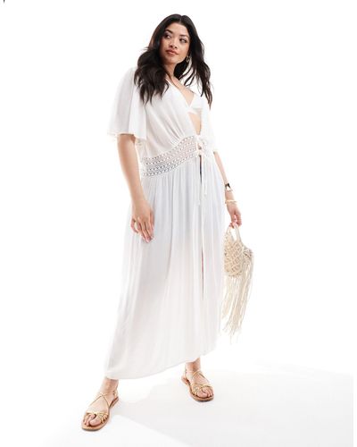 Yours Crinkle Beach Cover-up - White