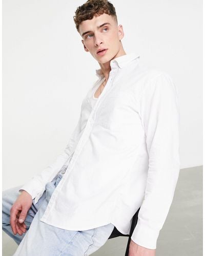 Pull&Bear Long Sleeve Shirt - White